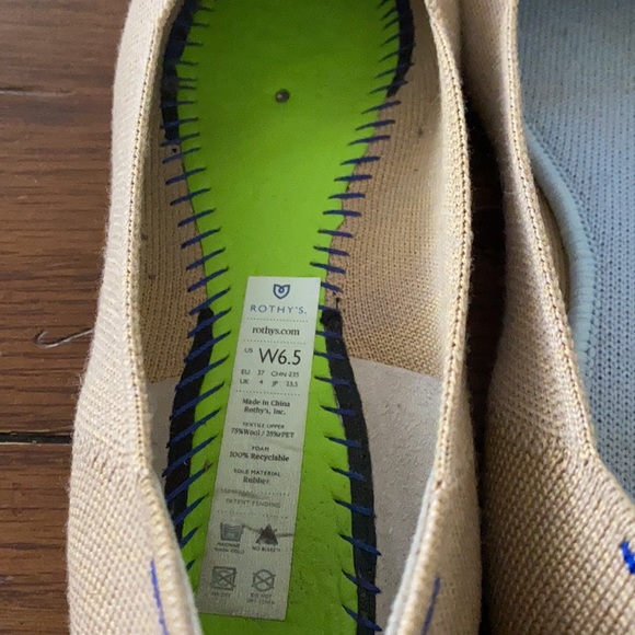 GUC Rothy’s camel merino points size 6.5 - Picture 3 of 5